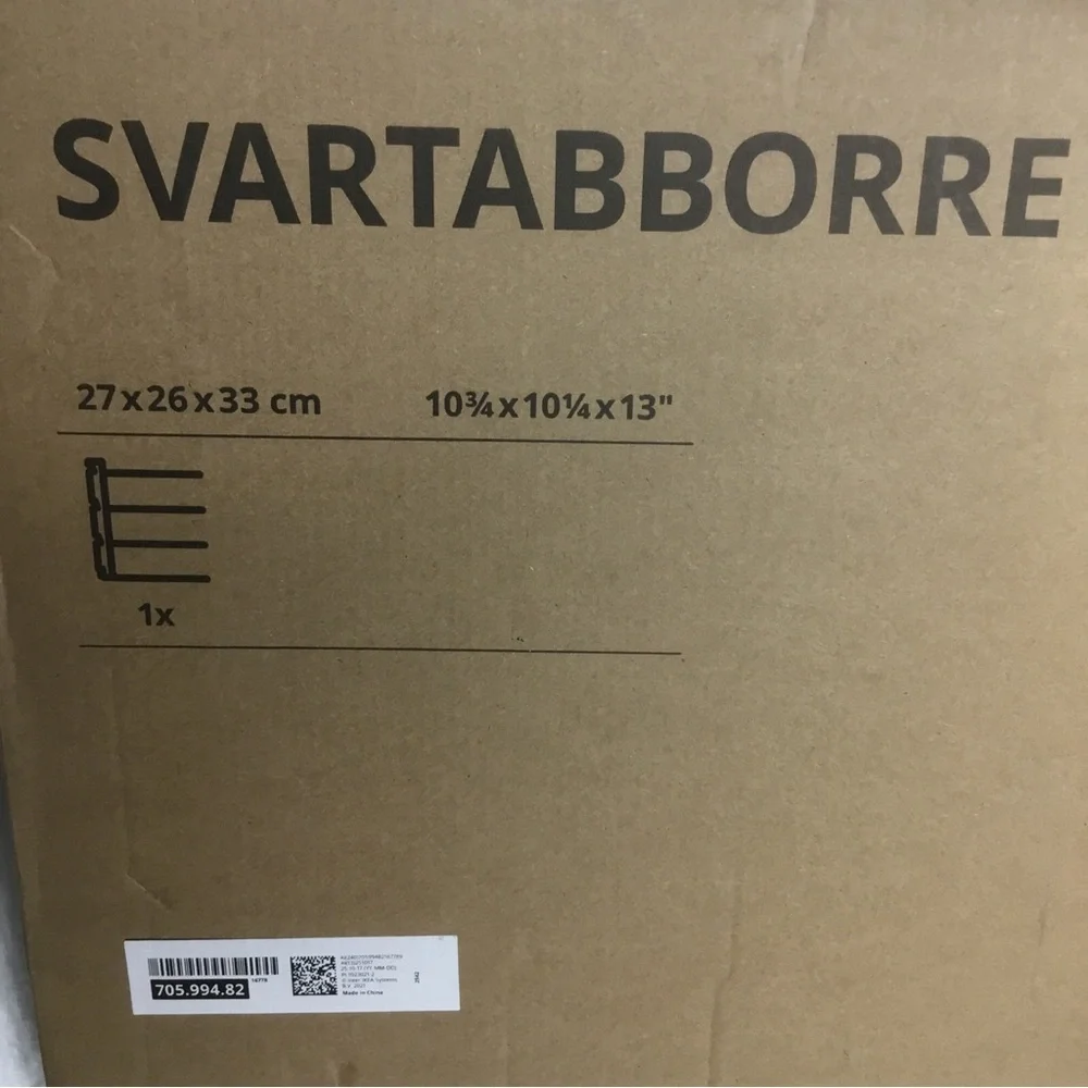 IKEA Foldable Baking Sheet Rack Svartabborre 4 Tier Metal Black
